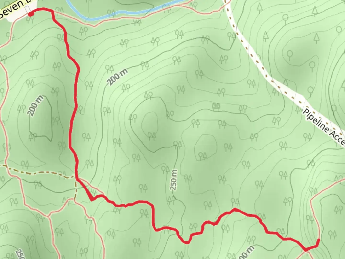 An image depicting the trail Reeves Brook Trail - White and its surrounding area.