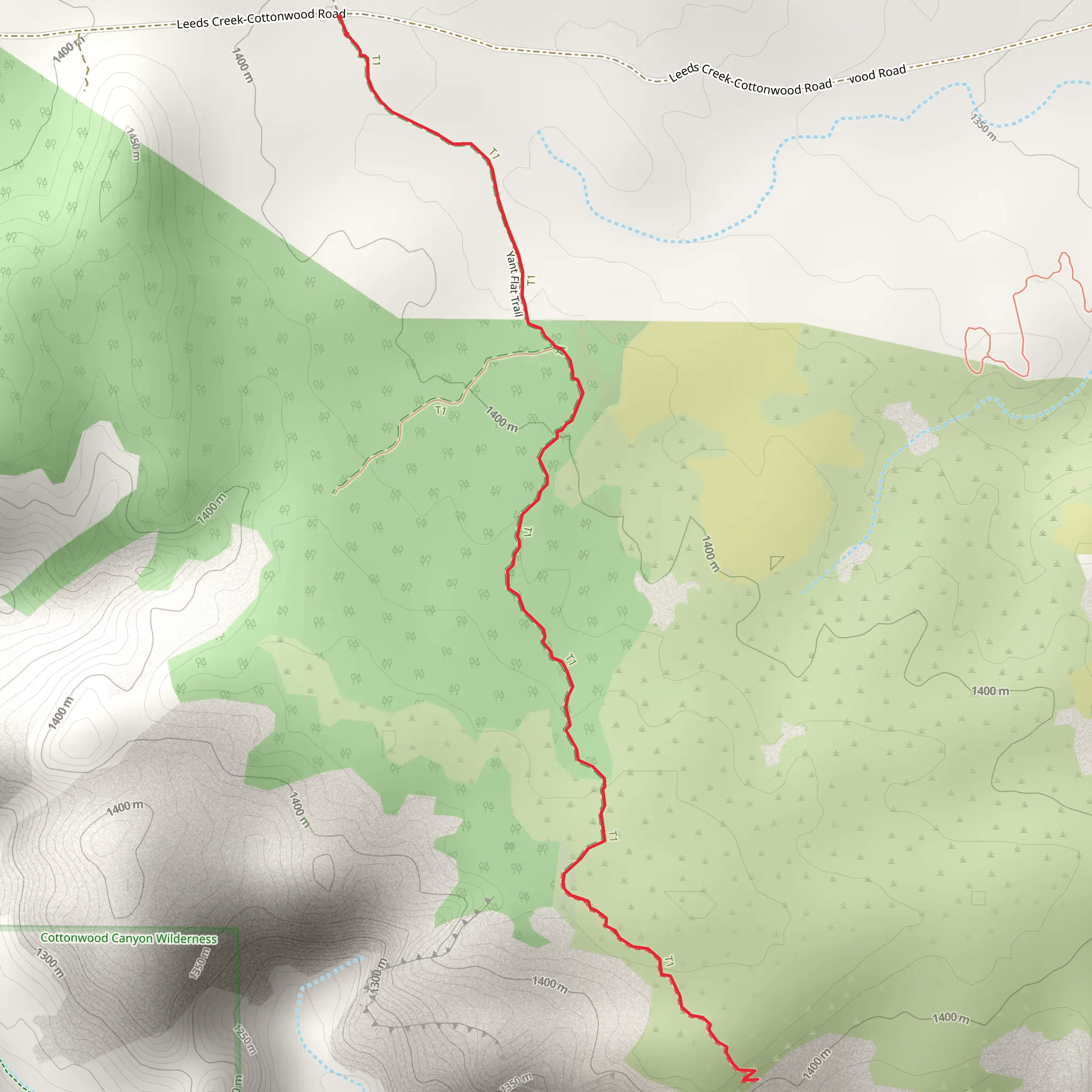 Yant Flat Trail mobile static map