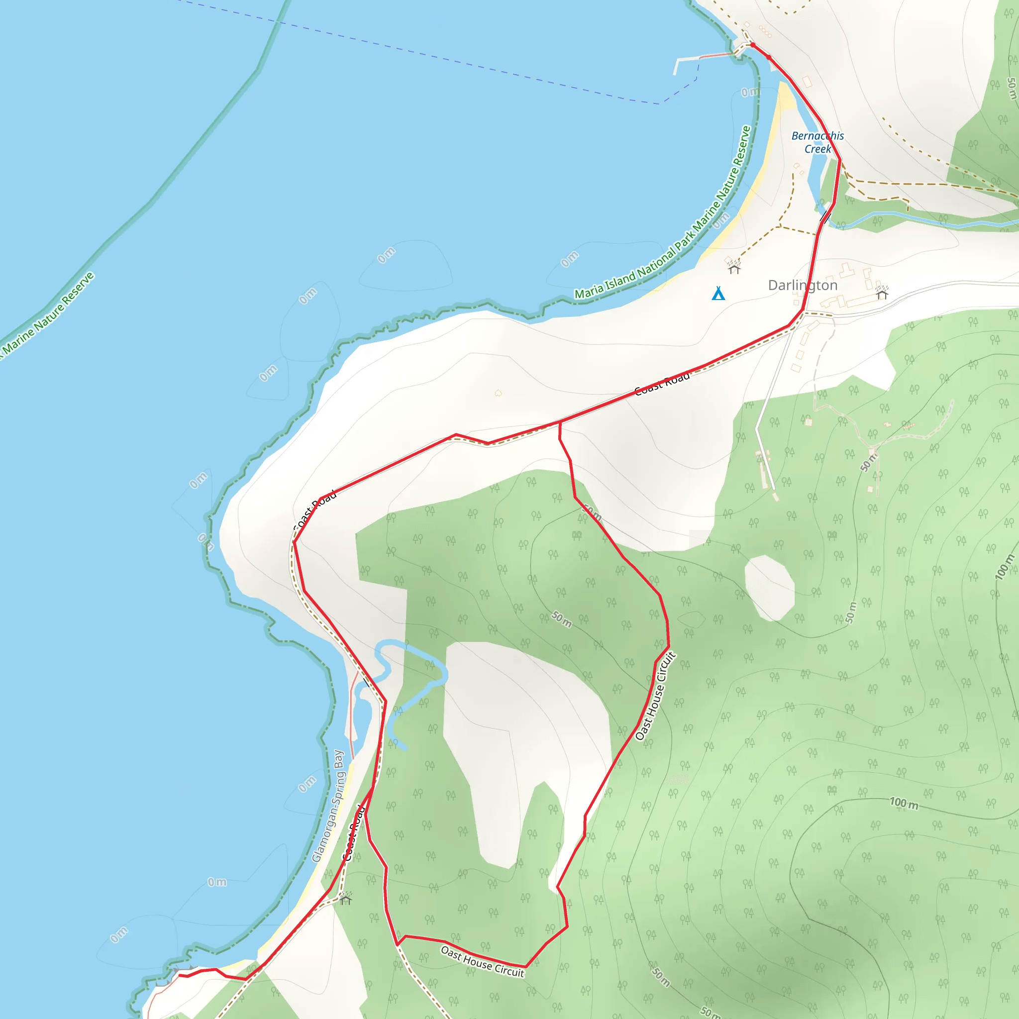 Painted Cliffs Track mobile static map