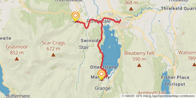 Wordsworth Memorial Way stage 2 Map