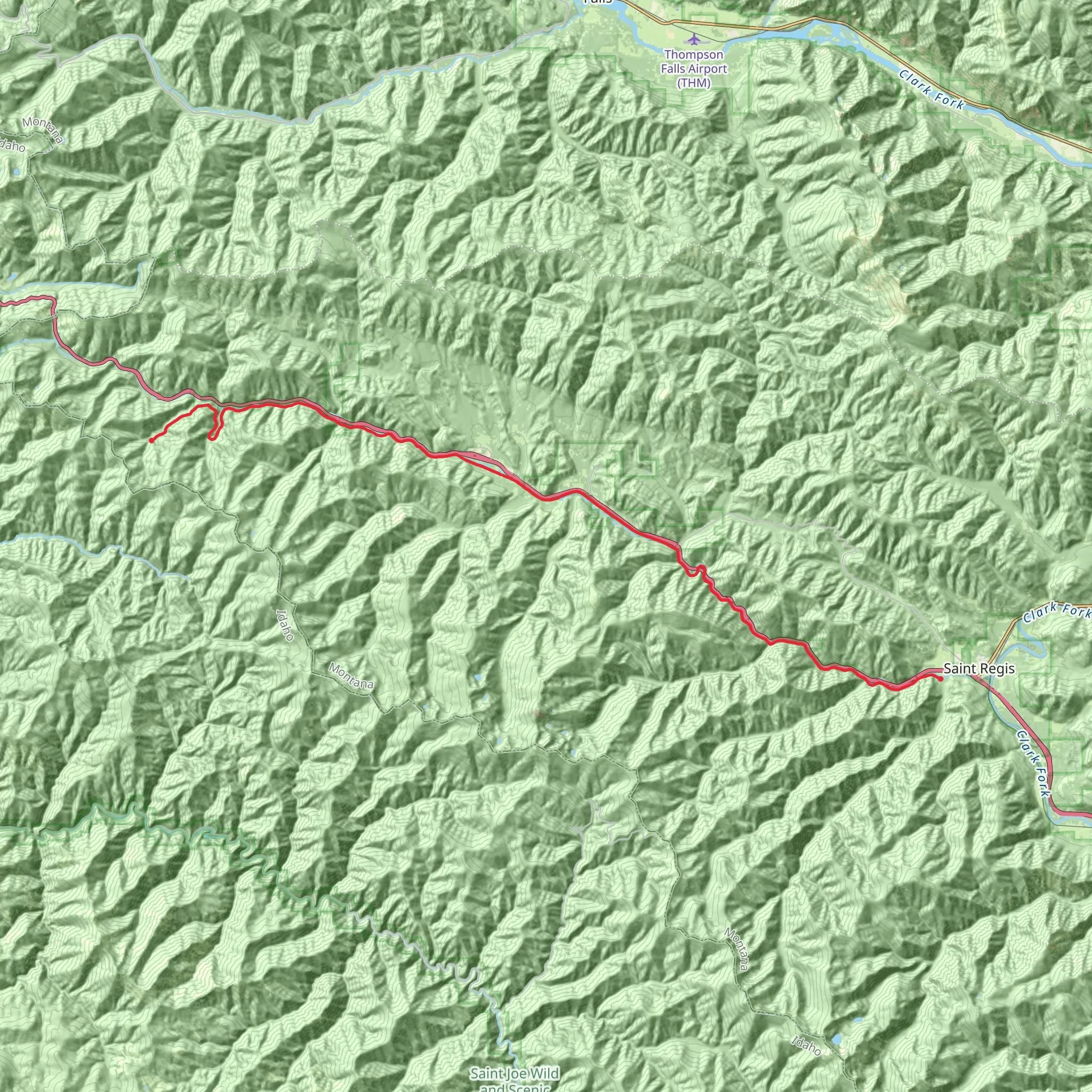 Route of the Olympian mobile static map