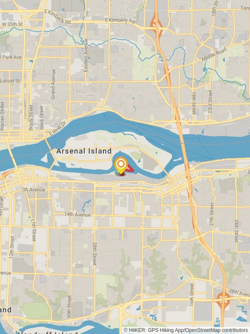 An image depicting the trail Sylvan Island Loop and its surrounding area.