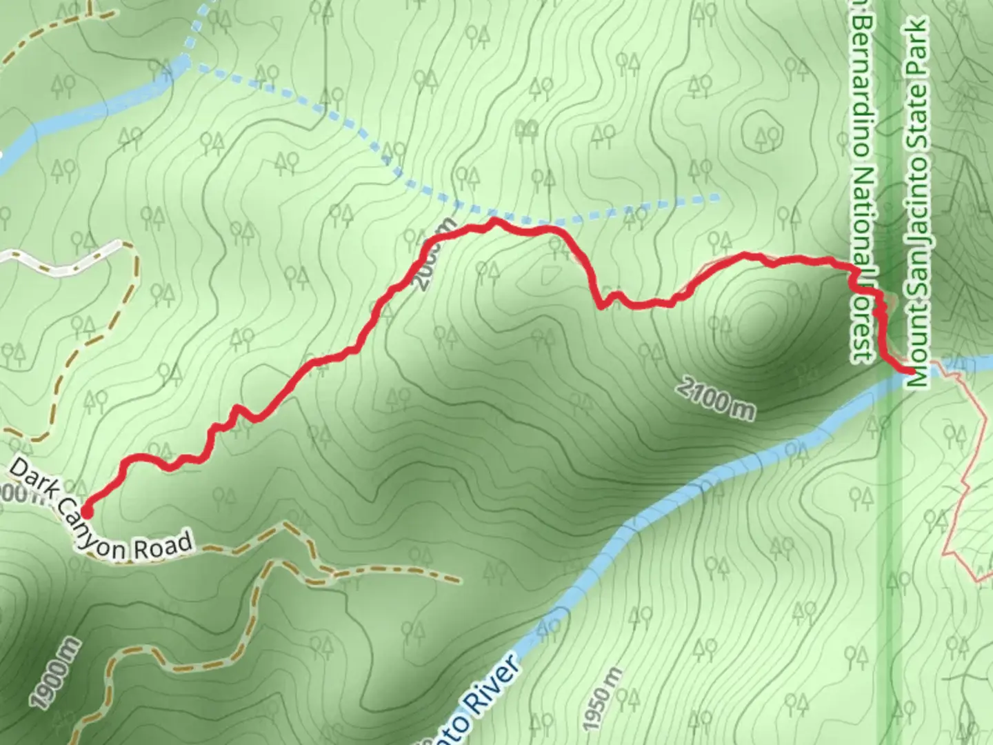 An image depicting the trail Seven Pines Trail and its surrounding area.