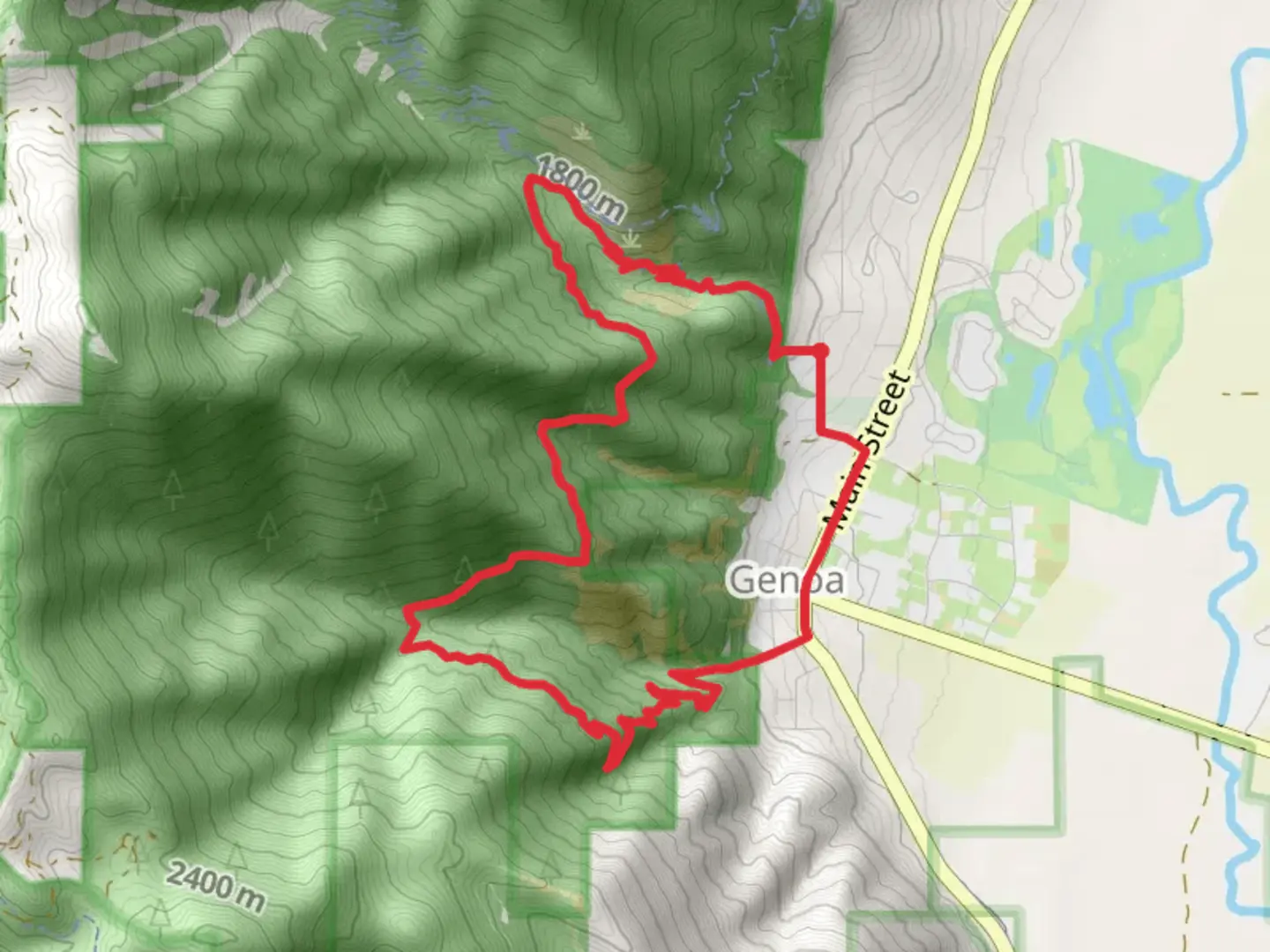An image depicting the trail Lower Sierra Canyon, Discovery and Lower Genoa Canyon Loop Trail and its surrounding area.