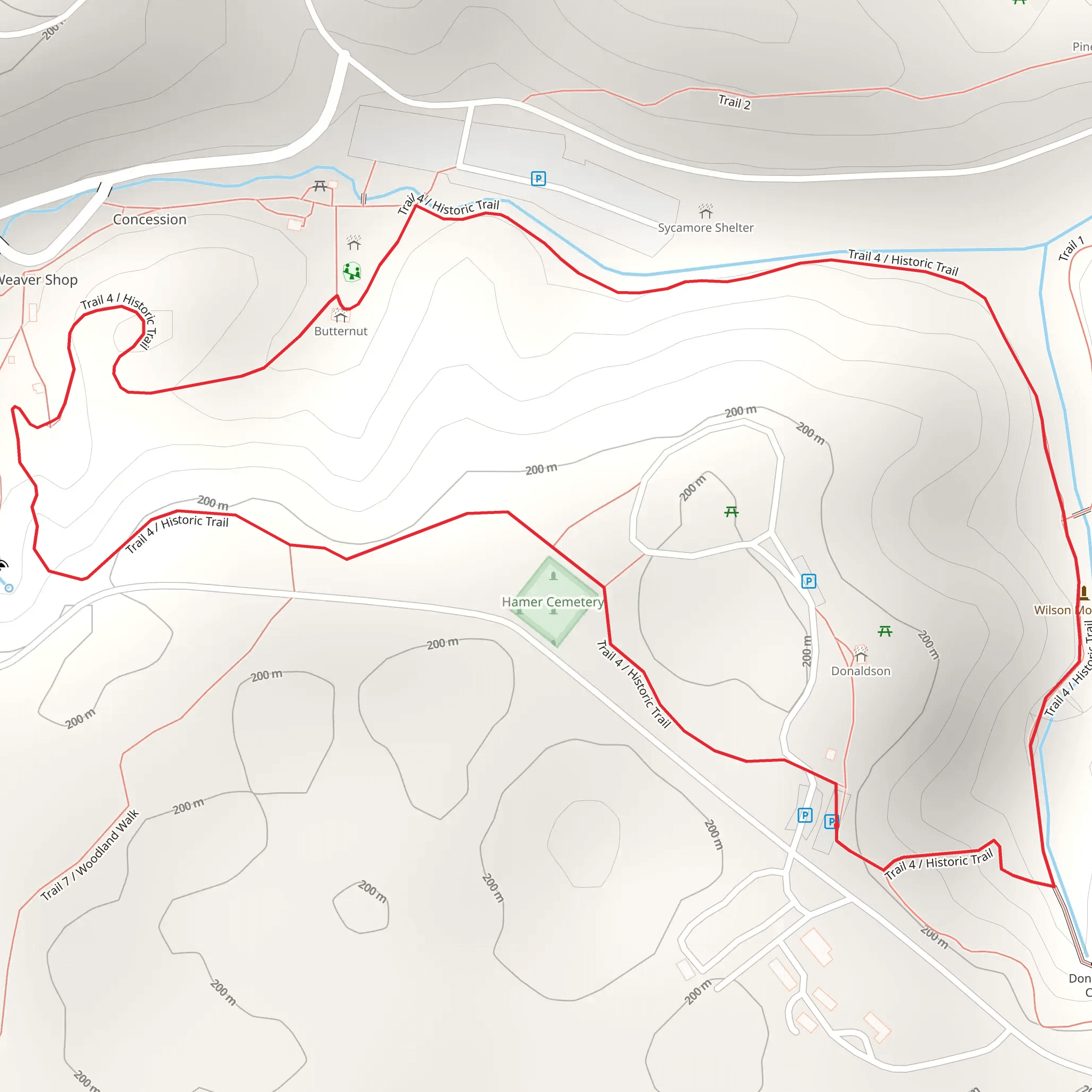 Hamer Cave - Historic Trail mobile static map