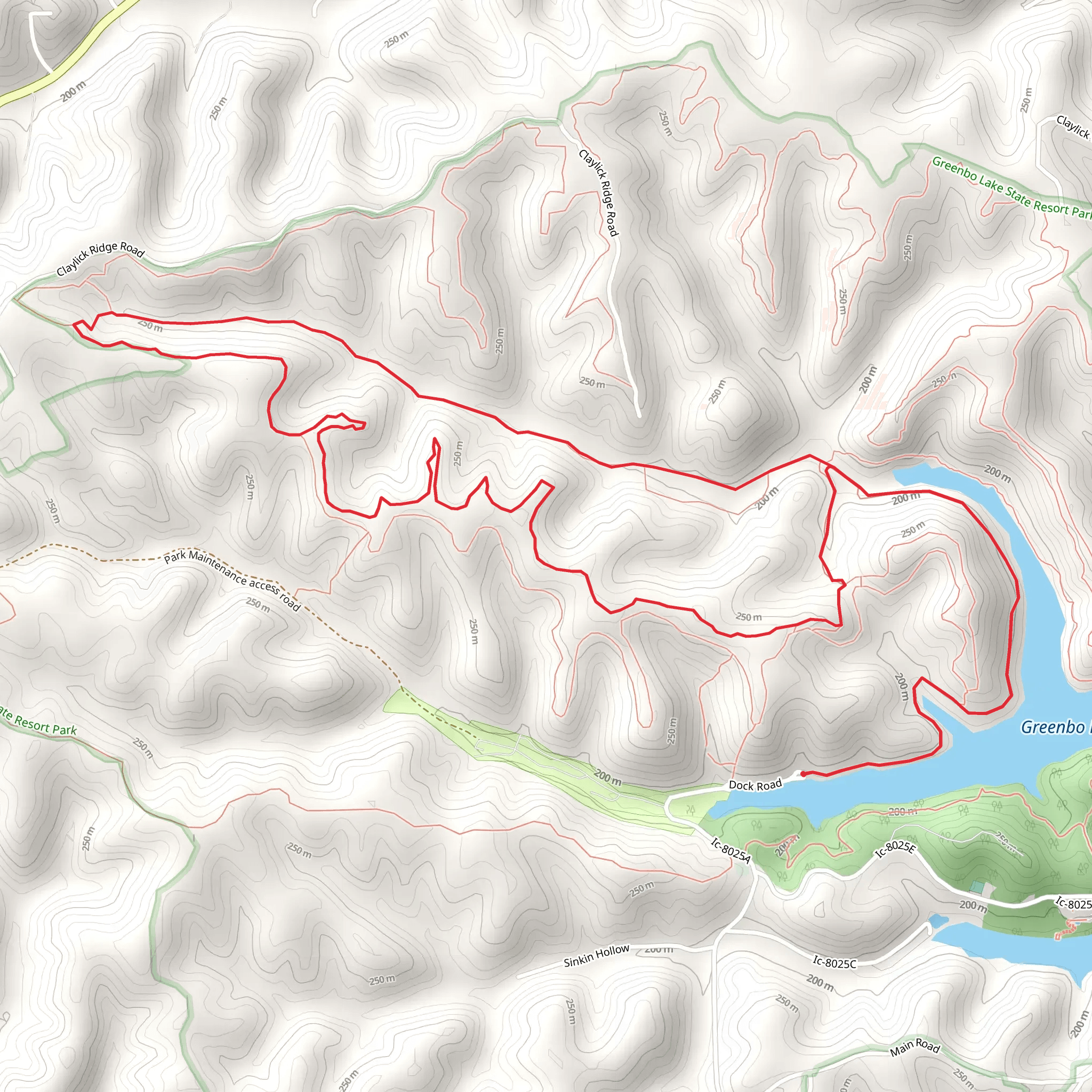 Claylick Loop Trail mobile static map