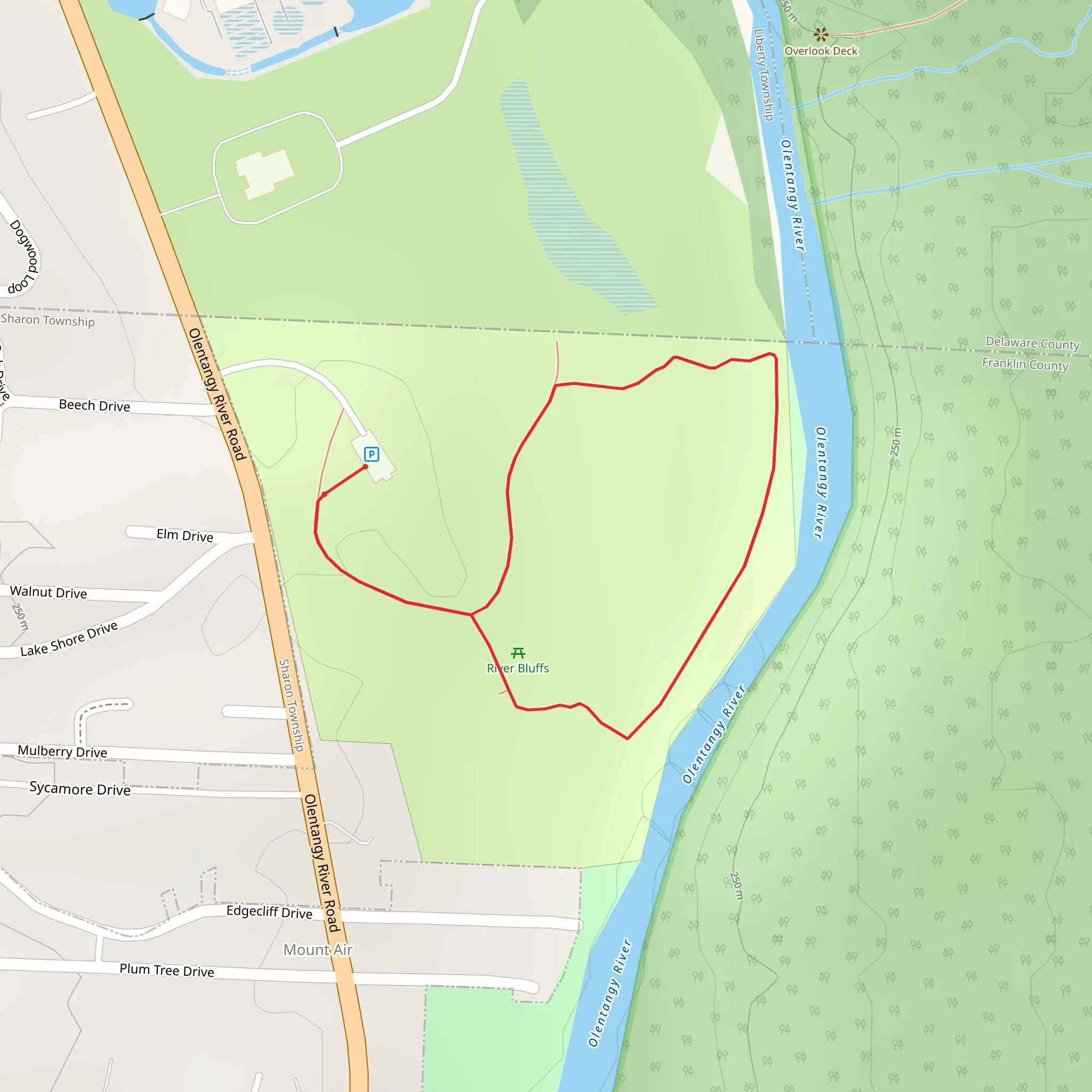 Olentangy River Loop mobile static map