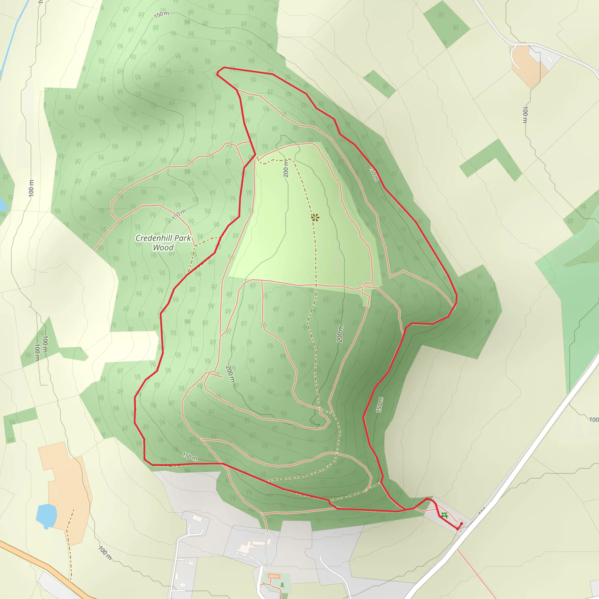 Credenhill Woods Loop mobile static map