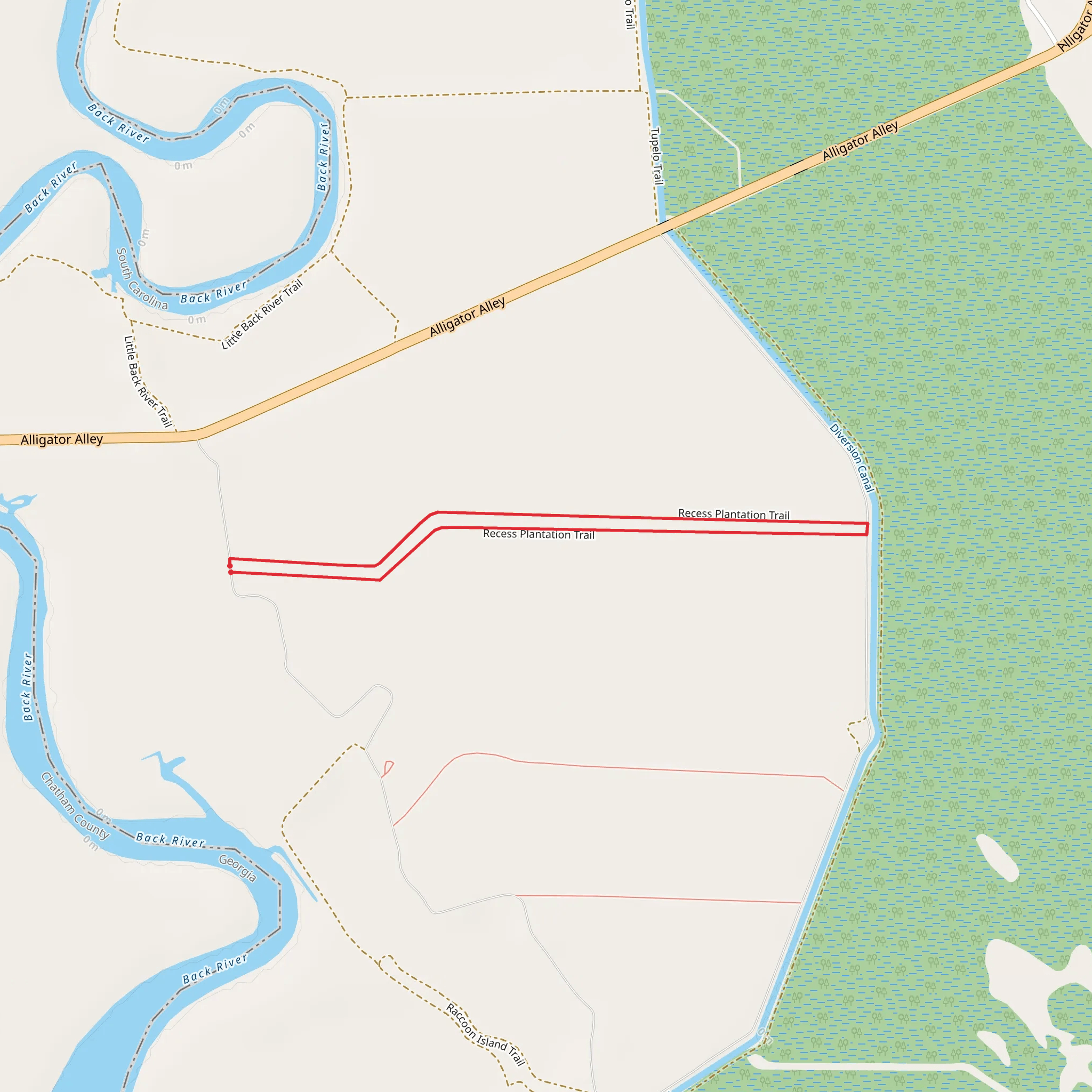 Recess Plantation Loop Trail mobile static map