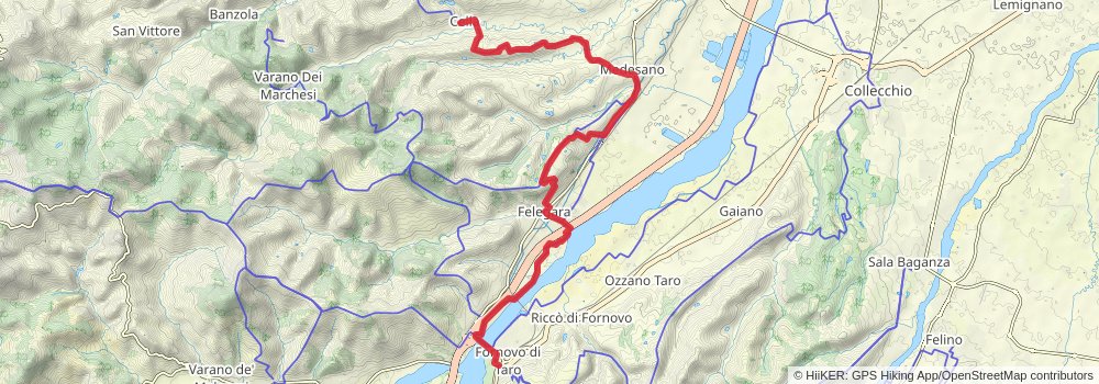 Via Francigena stage 85 Map
