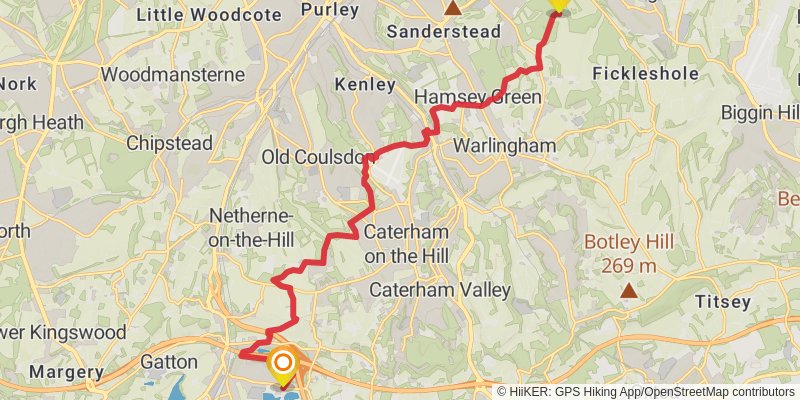 Tandridge Border Path stage 4 Map