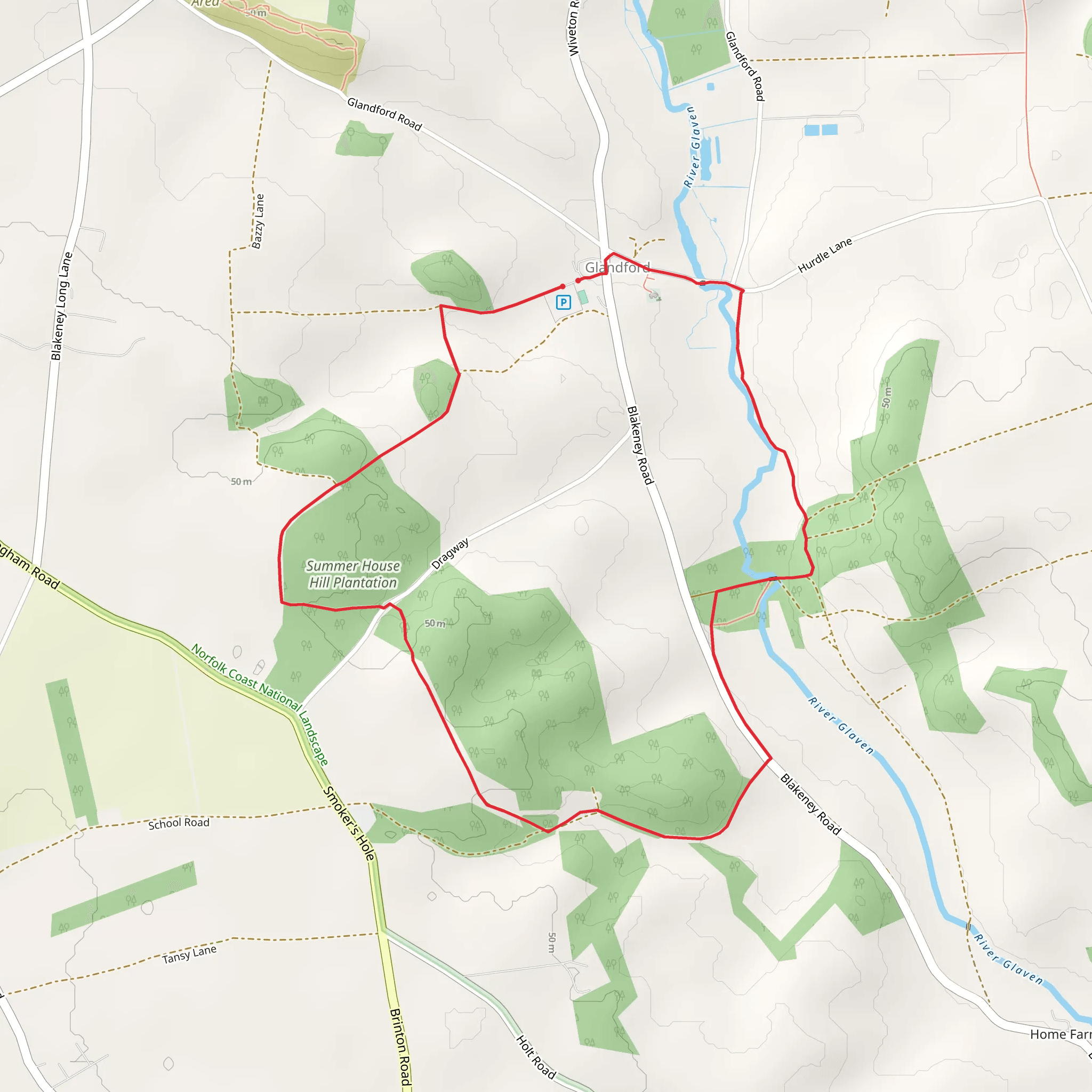 Cley Spy Circular Bird Walk mobile static map