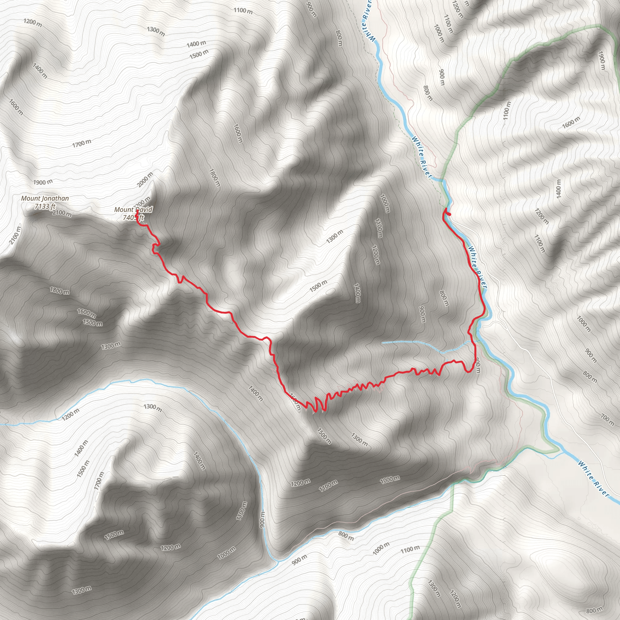 Mount David Trail mobile static map