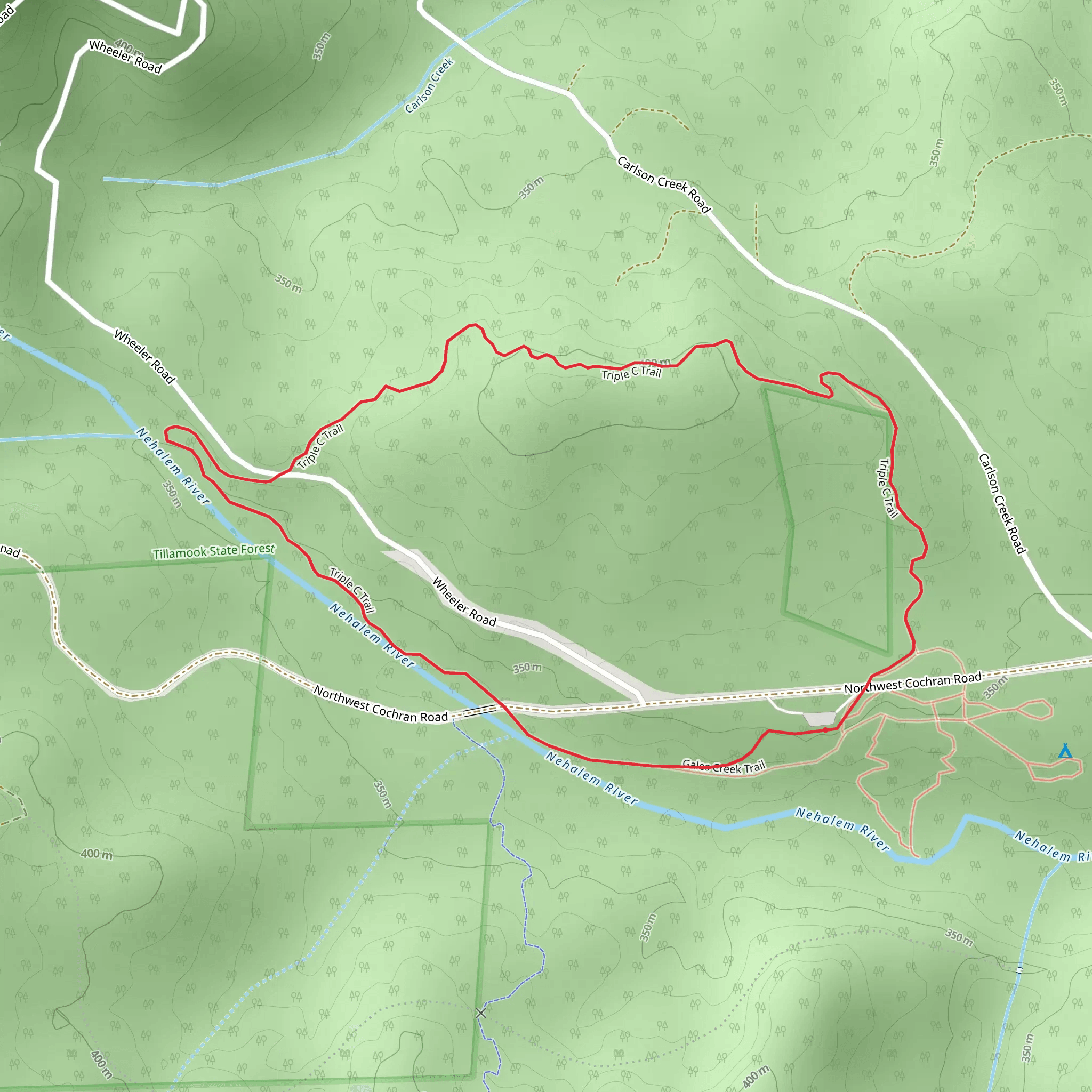 Triple C Loop Trail mobile static map