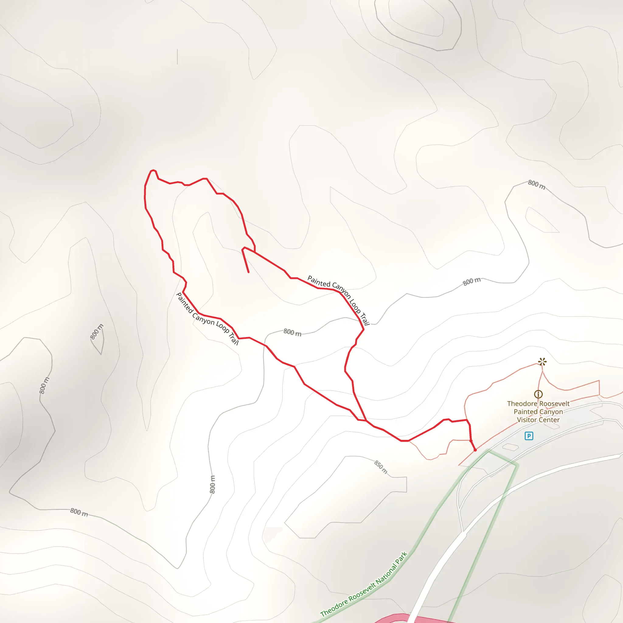 Painted Canyon Nature Trail mobile static map