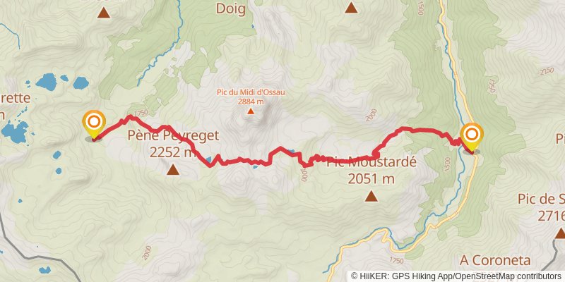 Haute Randonnée Pyrénéenne stage 16 Map