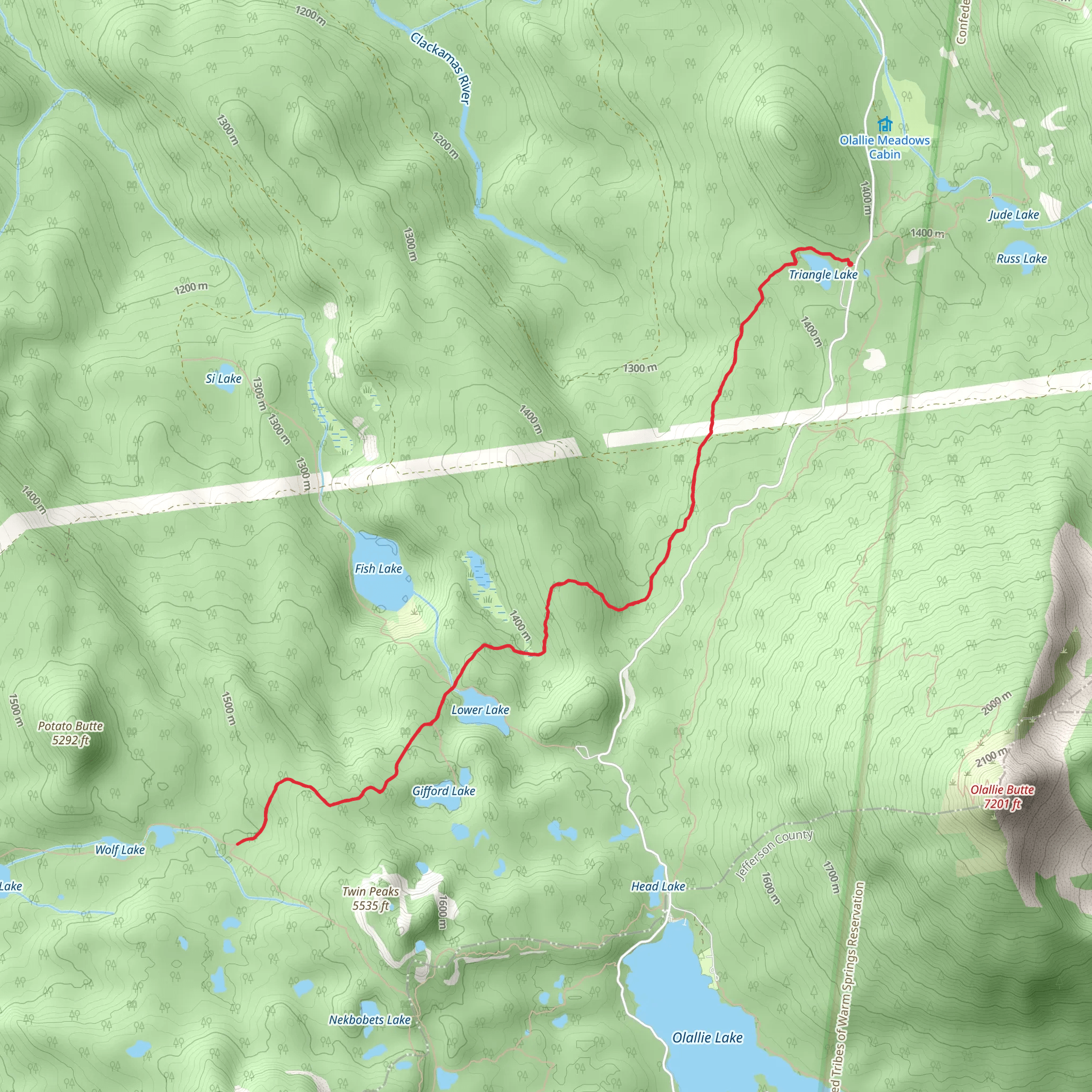 Lodgepole Trail mobile static map