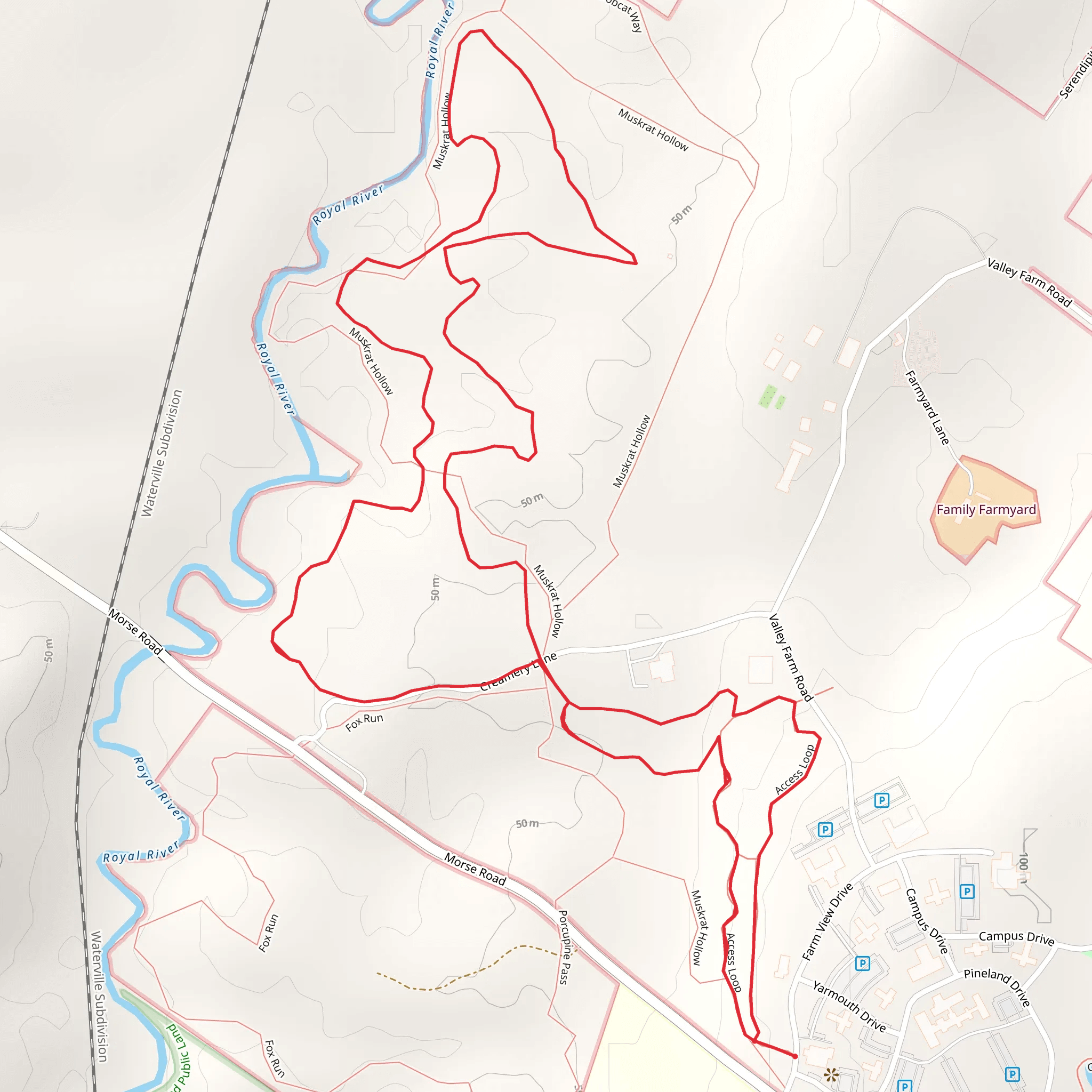 River Loop from Farm view Road mobile static map