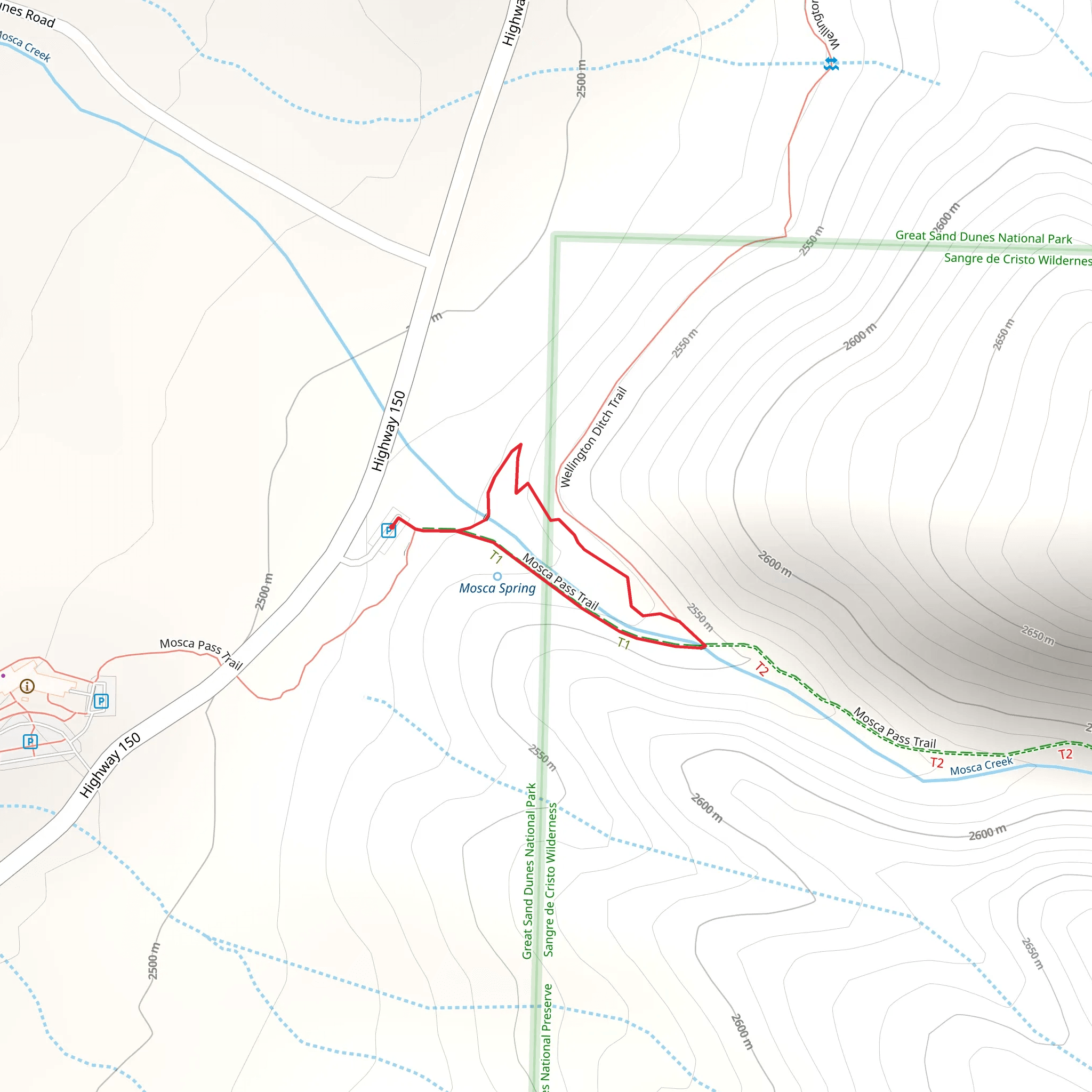 Mosca Pass Loop mobile static map