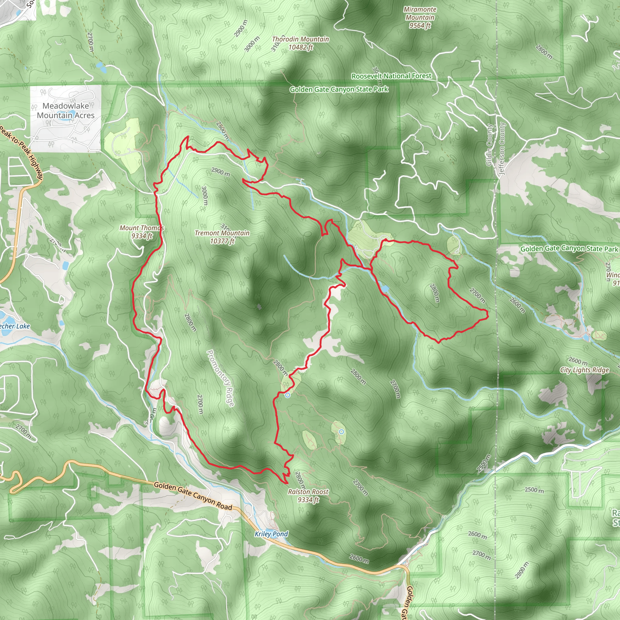 Mule Deer Trail and Snowshoe Hare Loop Trail mobile static map