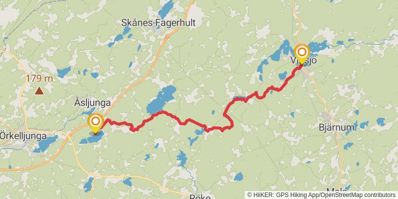 Skåneleden Trail stage 8 Map