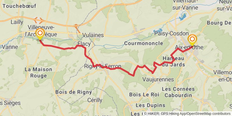 GR 2 - Sentier de la Seine stage 11 Map
