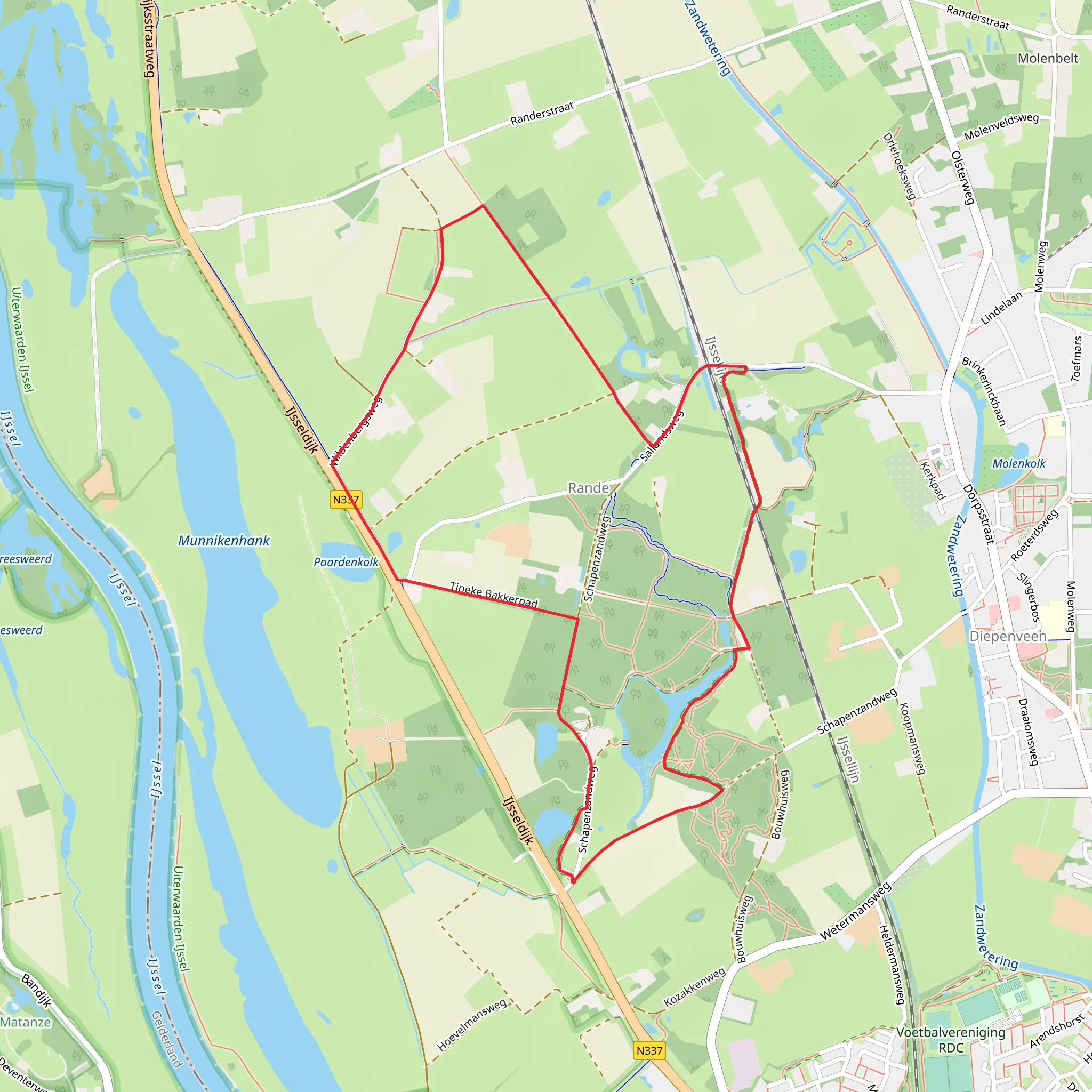 Wildenbergs Weg and Hanzestedenpad Loop mobile static map