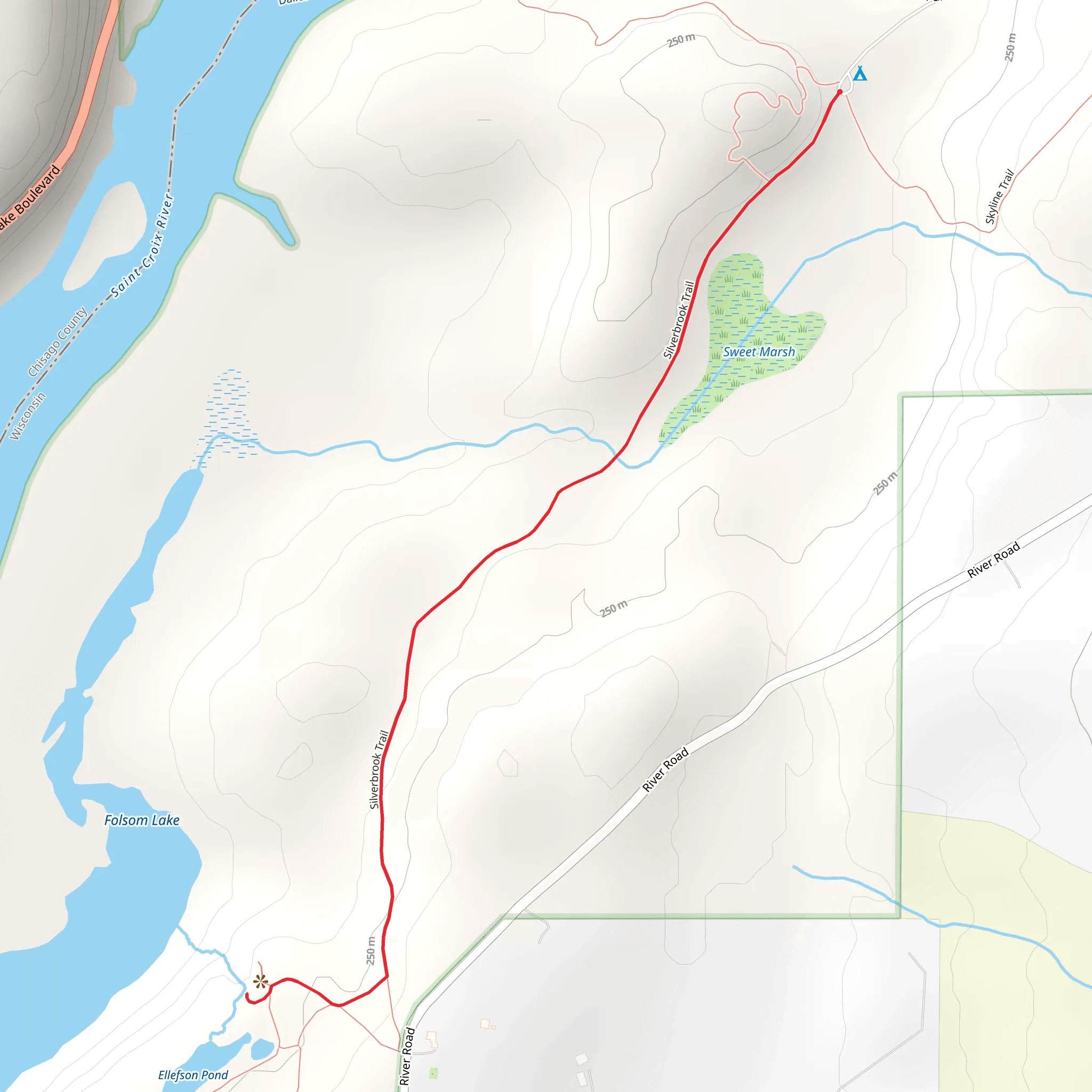 Silverbrook Trail mobile static map