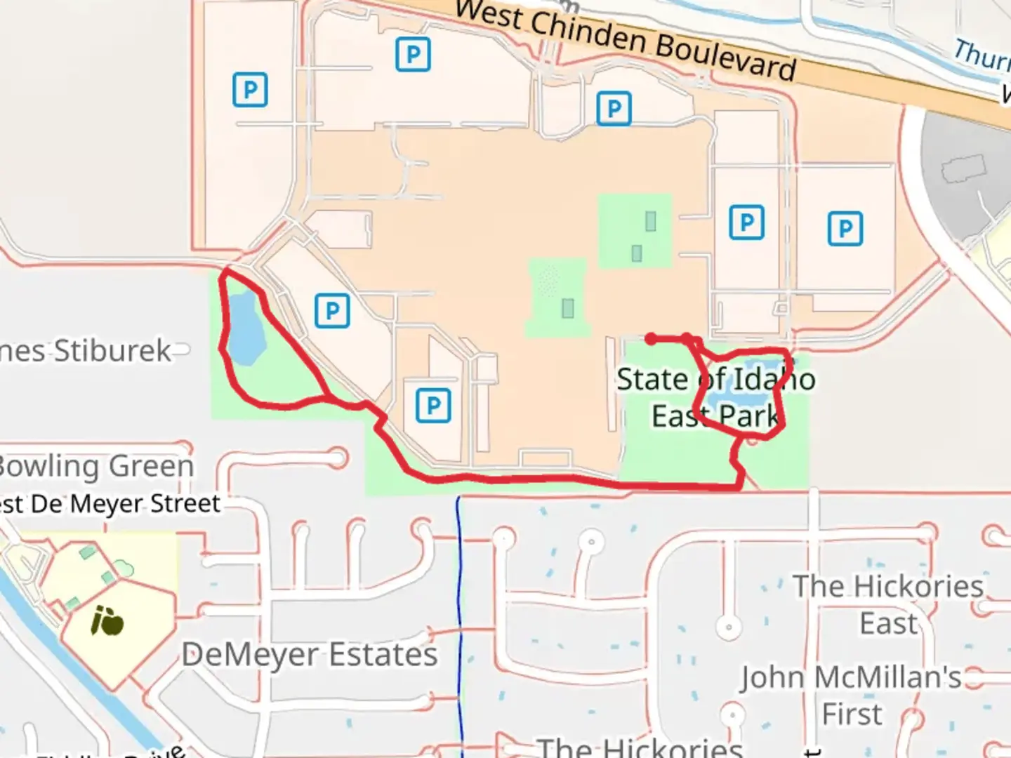 An image depicting the trail State of Idaho Pond Loop and its surrounding area.