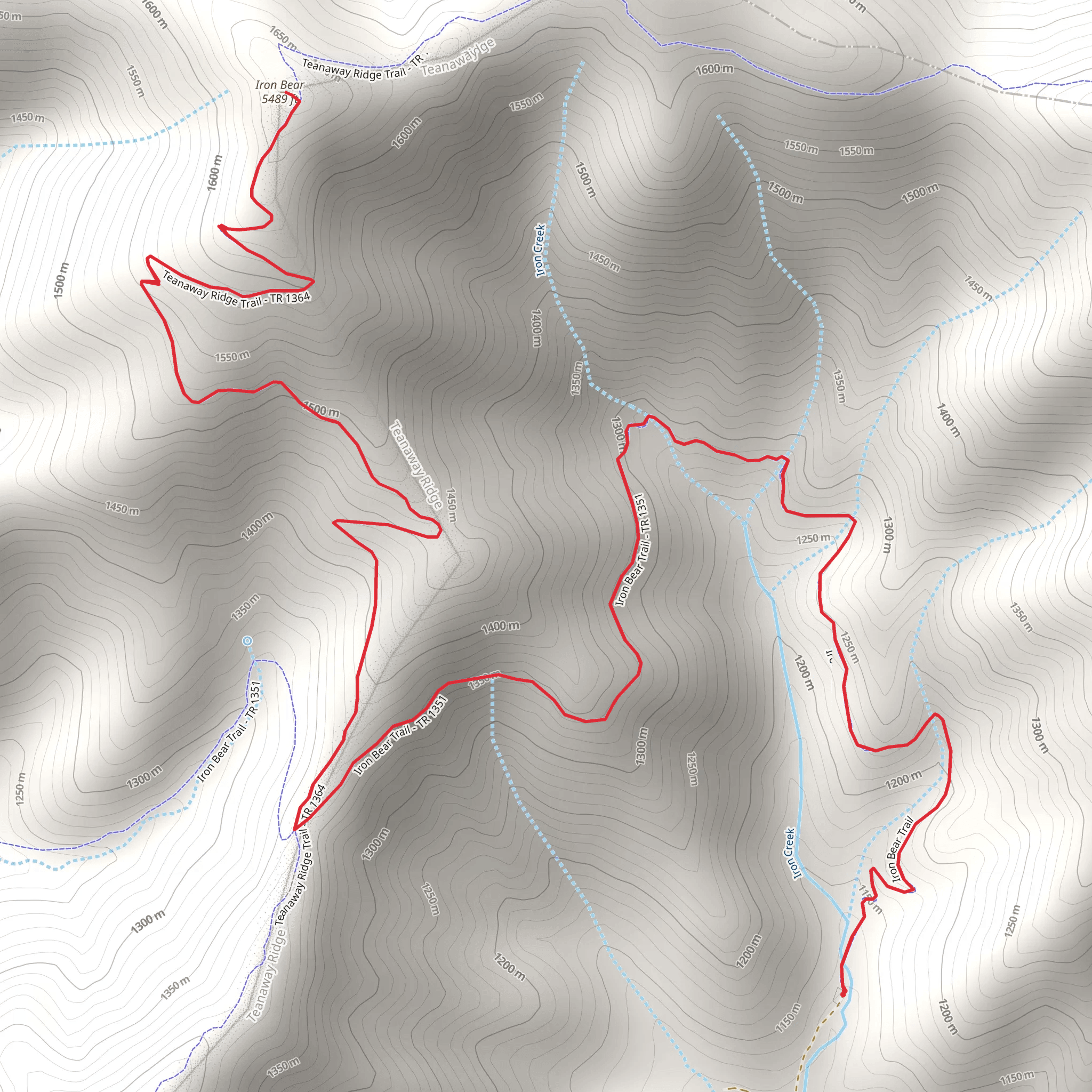 Iron Bear Trail mobile static map