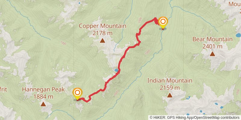 Northern North Cascades Loop stage 3 Map