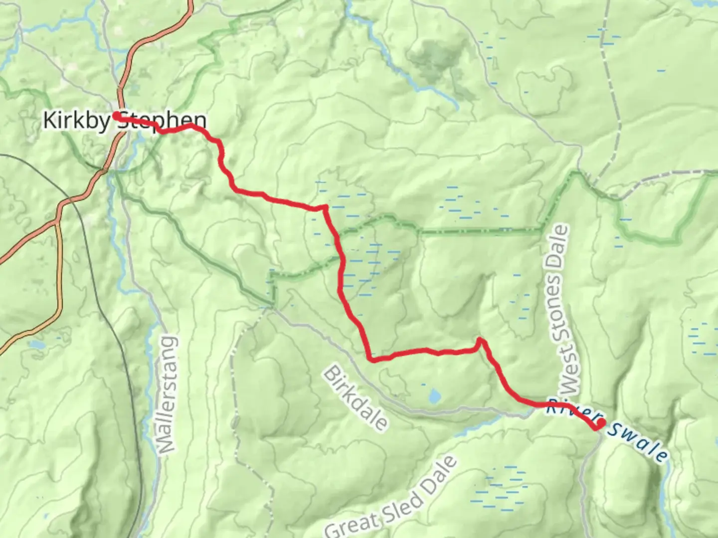 An image depicting the trail Kirkby Stephen to Keld Walk and its surrounding area.