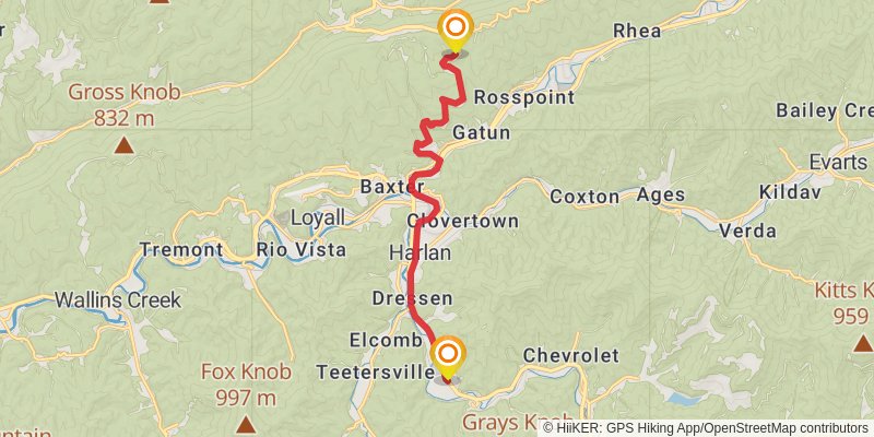 Great Eastern Trail (Incomplete) stage 78 Map