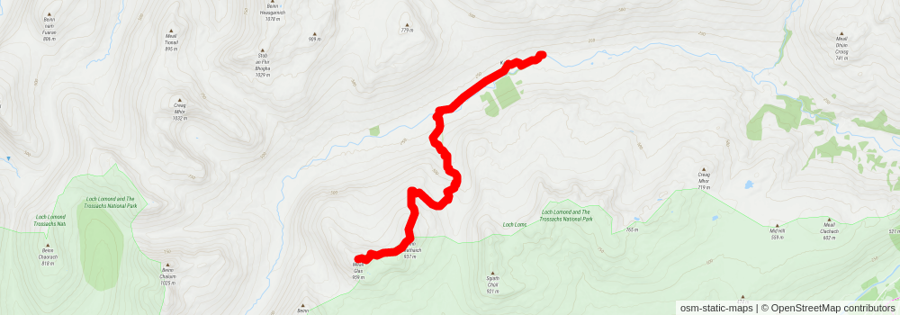 Meall Glas from Glen Lochay stage 2 Map