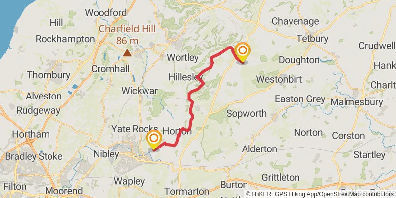 Monarch's Way stage 20 Map