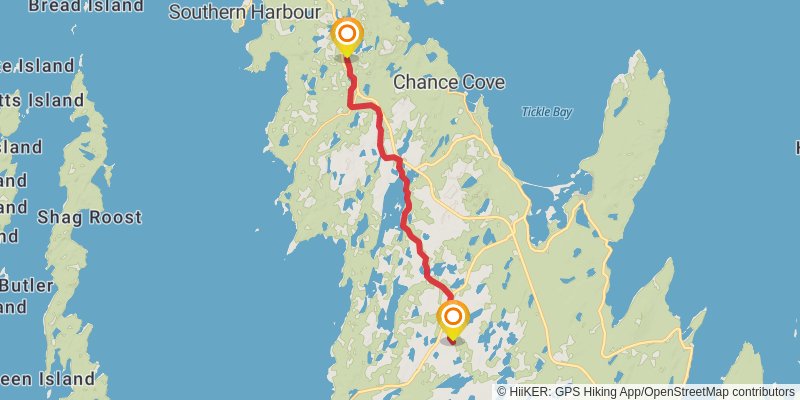 Newfoundland T'railway Trail stage 28 Map