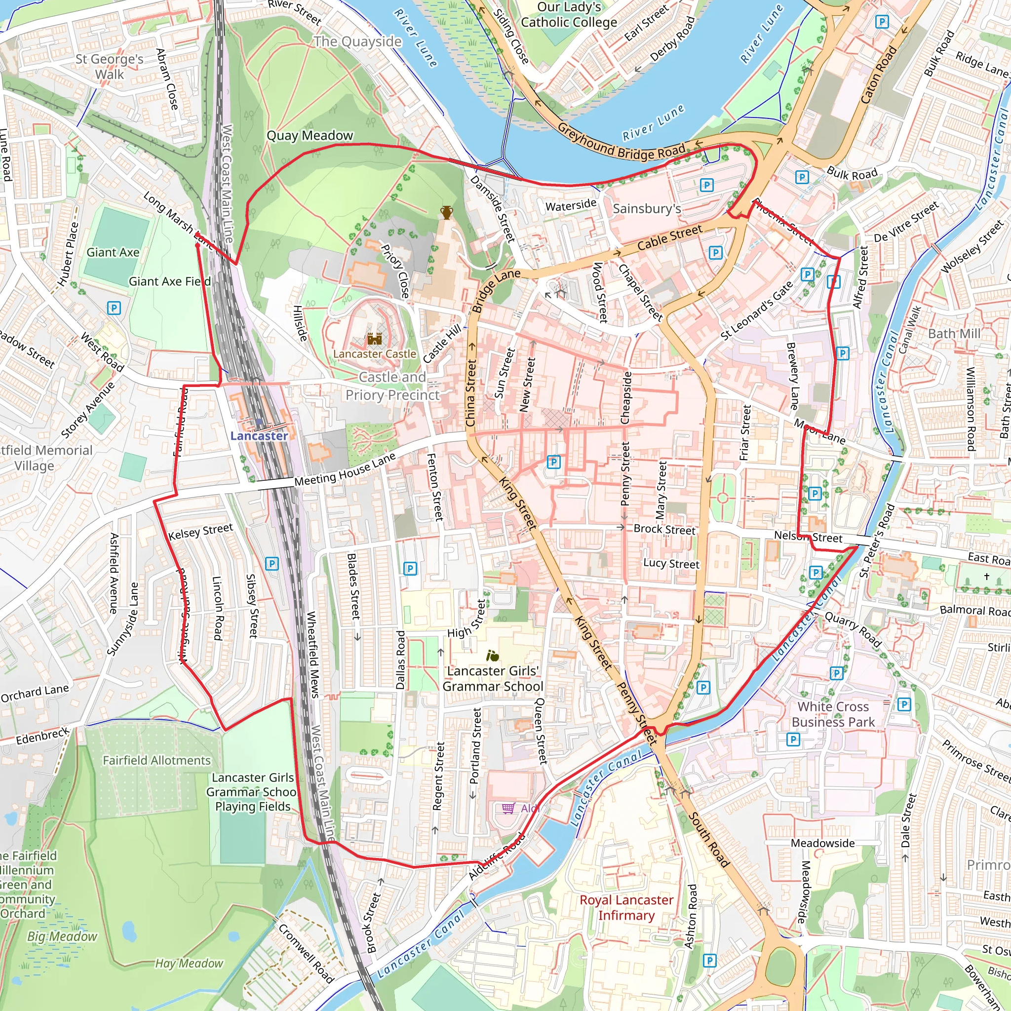 Quay Meadow mobile static map
