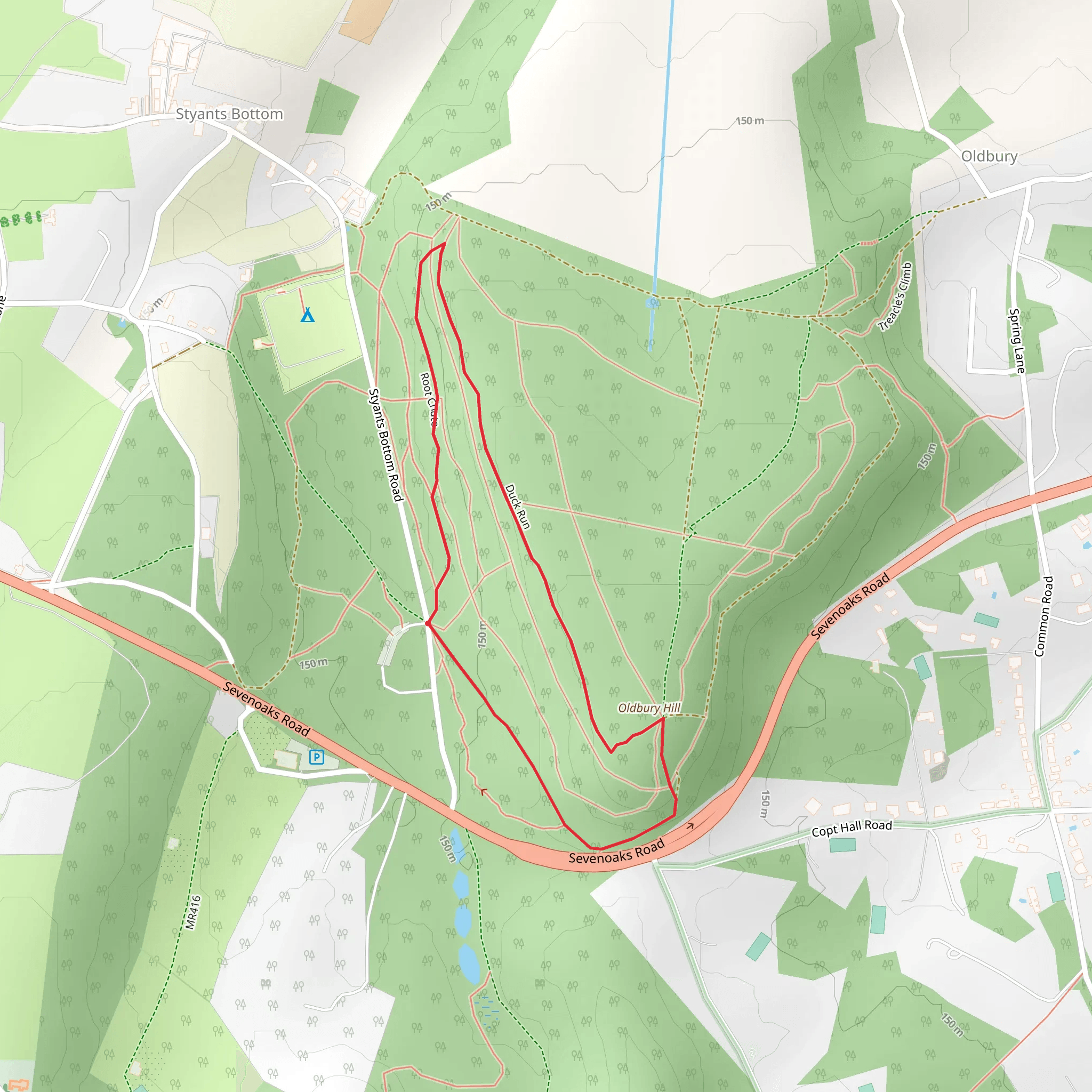 Oldbury Hill mobile static map
