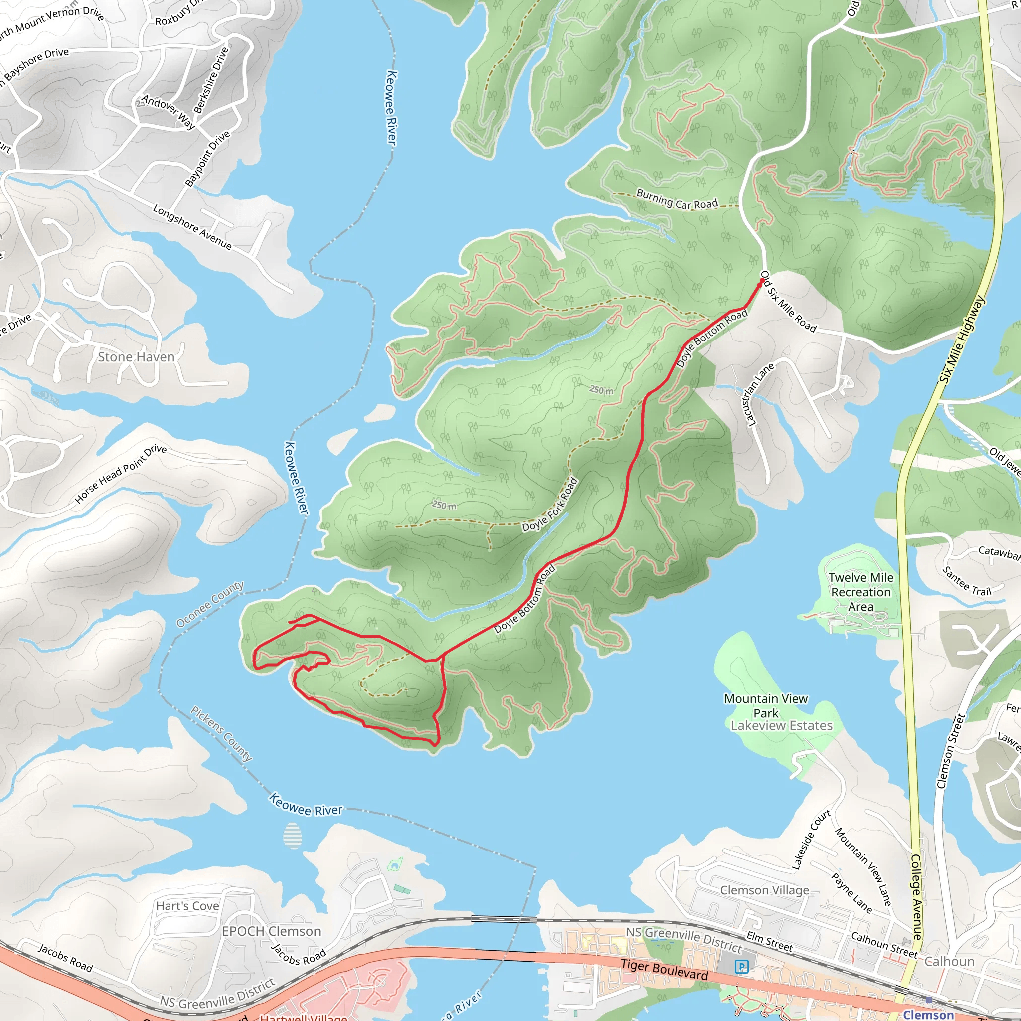 Hunting Arrow Loop Trail mobile static map