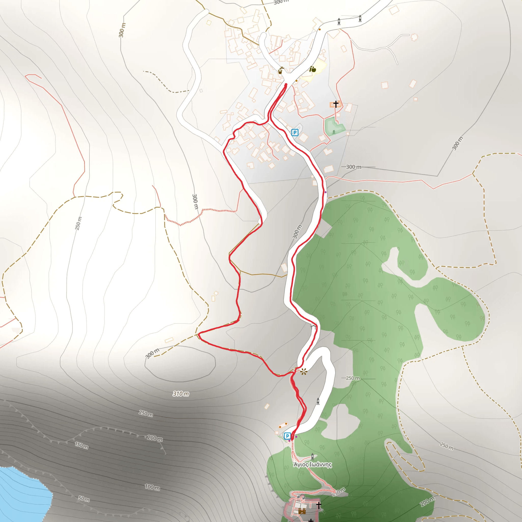 Krini - Angelokastro Walk mobile static map