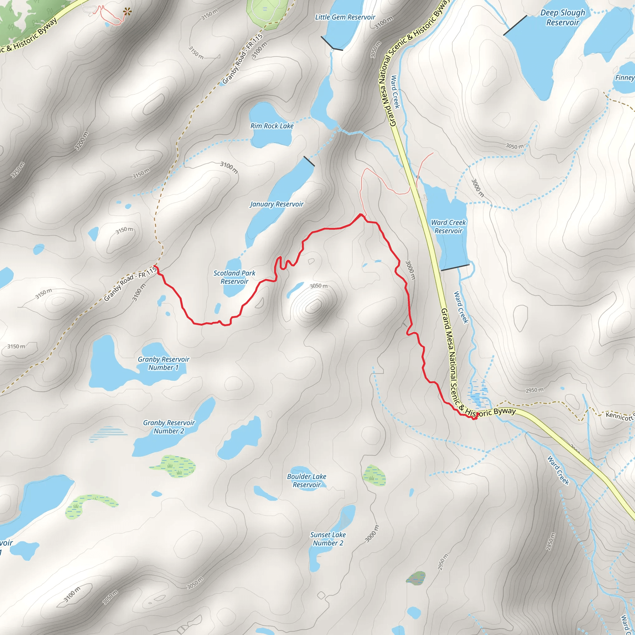 Scotland Trail mobile static map