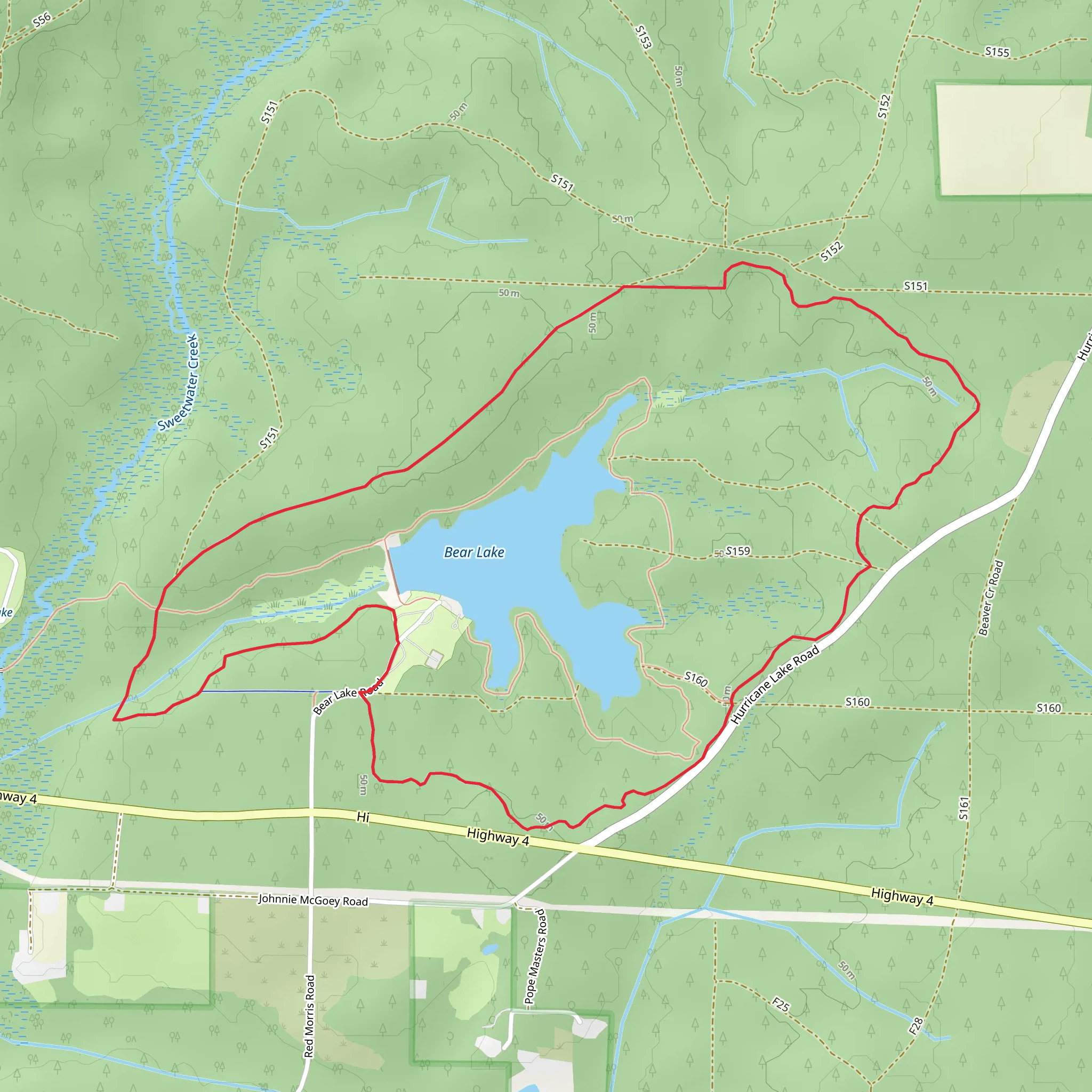 Bear Lake Loop mobile static map
