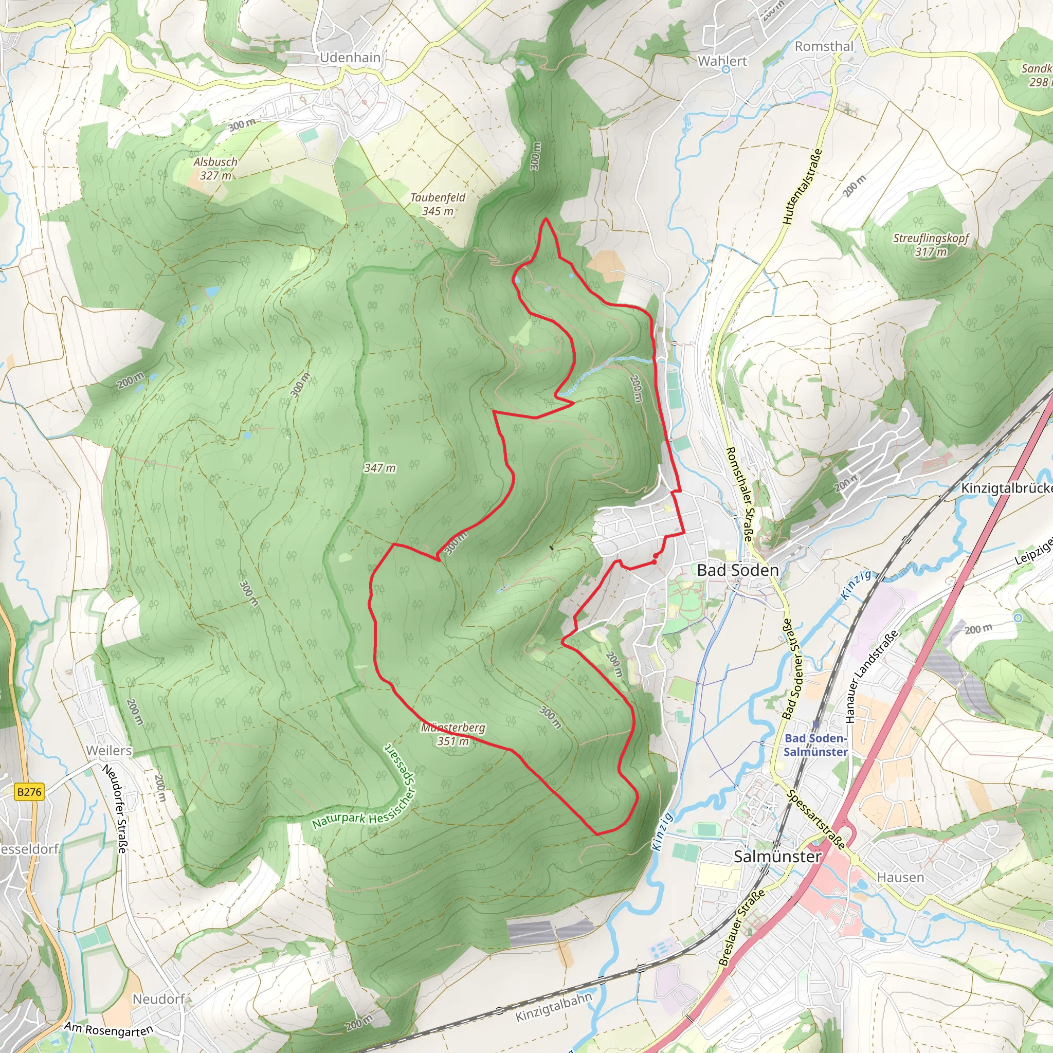 Münsterberg via Graf von Roedern Rundwanderweg mobile static map