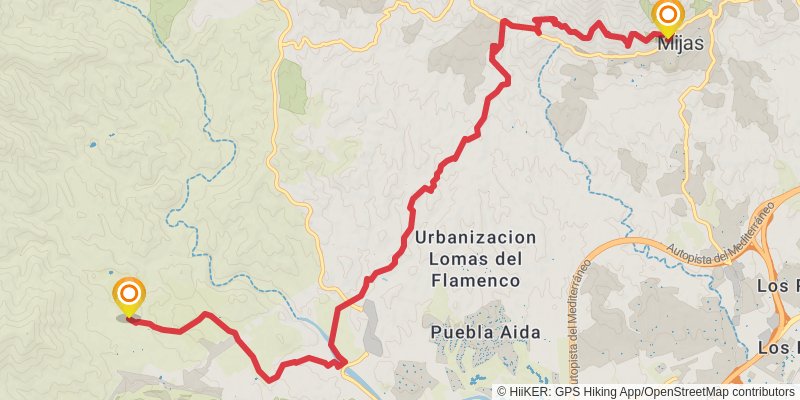 Gran Senda De Malaga stage 36 Map