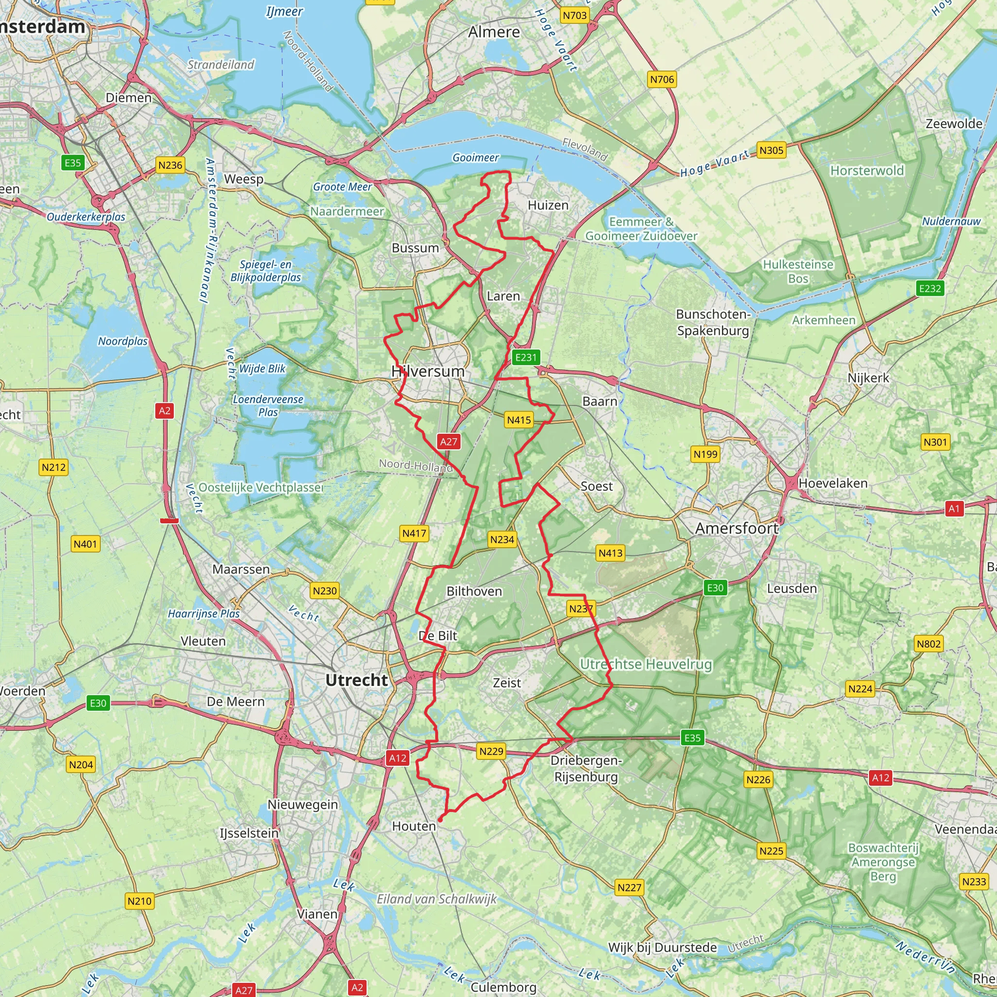 Houten Loop mobile static map
