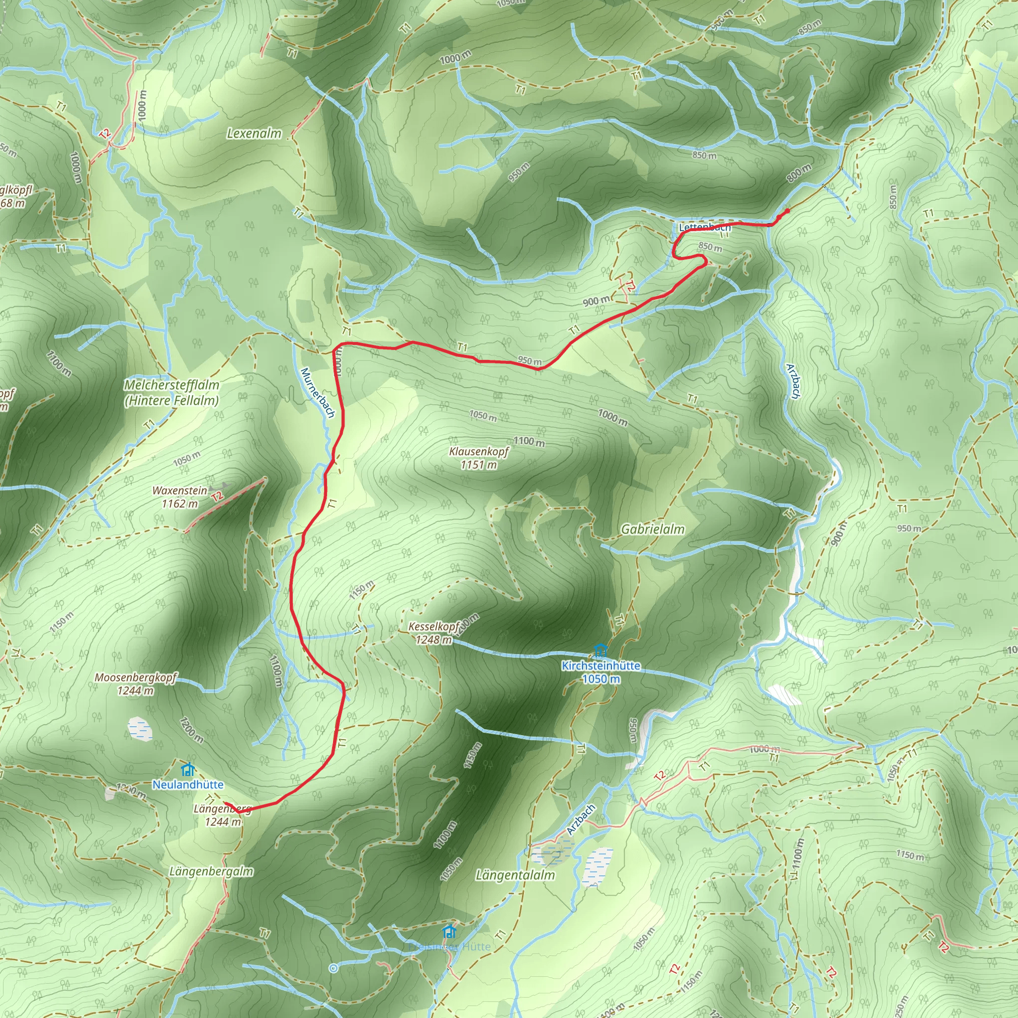 Längenberg Peak Walk via Traumpfad München Venedig mobile static map