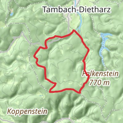 Waldgasthof Nesselberg and Oberlautenberg Loop mobile static map