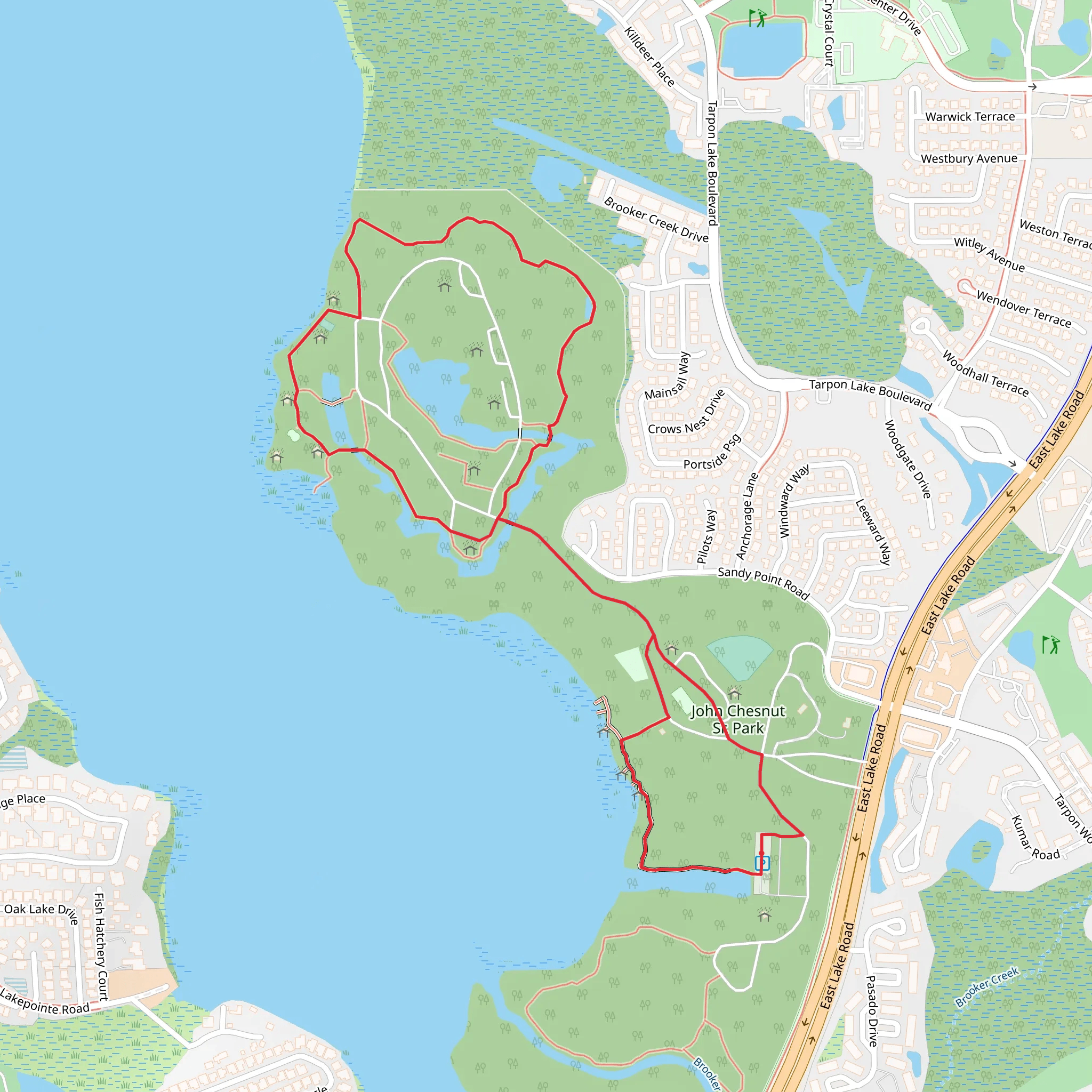 John Chestnut Sr Park Loop mobile static map