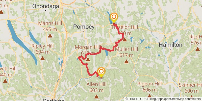Finger Lakes Trail spur 3 Map