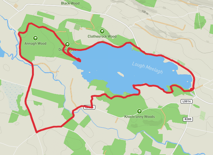 Lough Meelagh Loop mobile static map